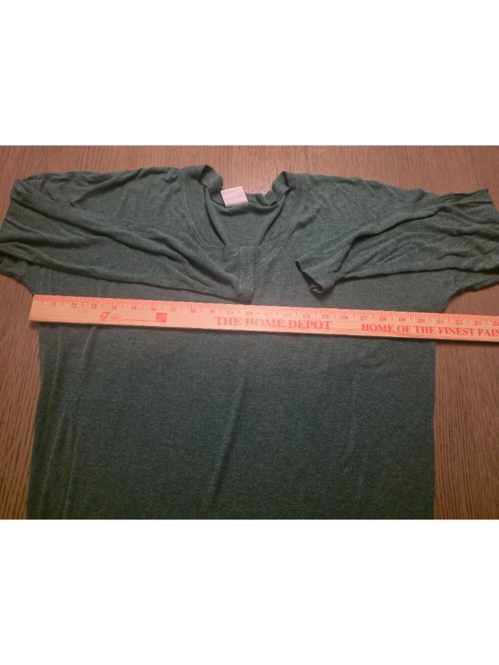 CABi Serenity Forest Green Slub Slouchy V Neck T shirt size S - 3805 - Picture 5 of 6